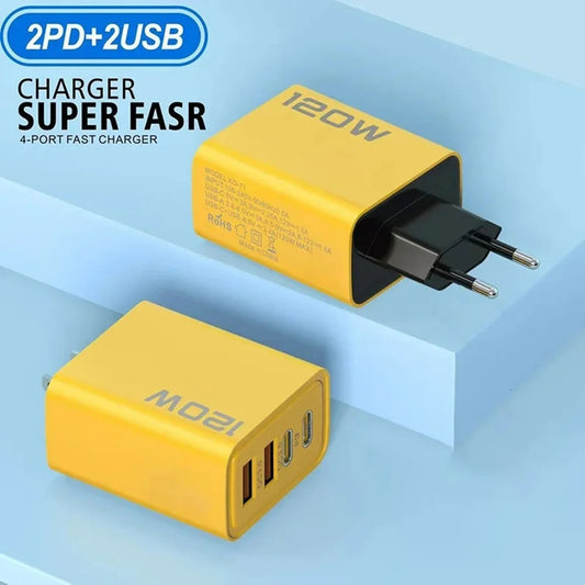 4 Ports USB C PD Charger Quick Charge 3.0 Type C USB Fast charger
